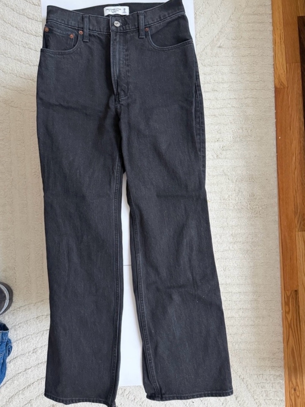 Abercrombie & Fitch Black Straight-Leg Jeans